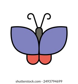 Schmetterlingssymbol mit weißem Hintergrund Vektorgrafik Stock Illustration