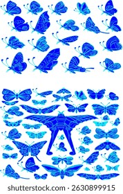 Butterfly icons arts collection  design
