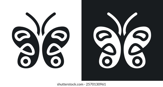 Butterfly icons in flat syle