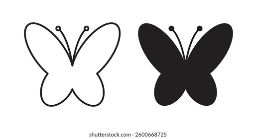Butterfly icons graphics set vectors