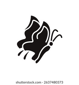 butterfly icons isolated on White Background. Flat style design