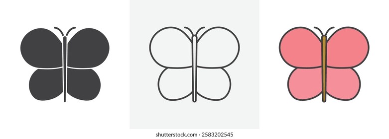 Butterfly icons pack for website designs