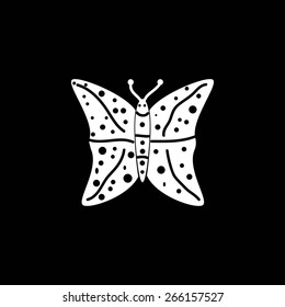 butterfly icons set