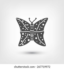 butterfly icons set