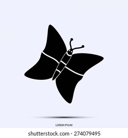 butterfly icons set