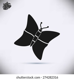 butterfly icons set