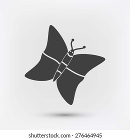 butterfly icons set