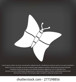 butterfly icons set