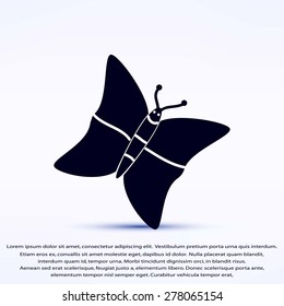butterfly icons set