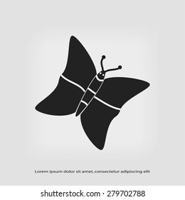 butterfly icons set