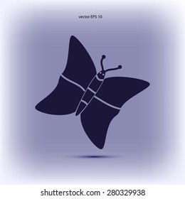 butterfly icons set