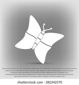butterfly icons set
