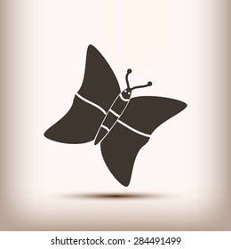 butterfly icons set