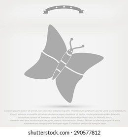 butterfly icons set