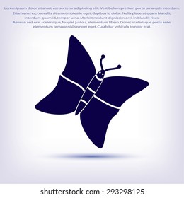 butterfly icons set