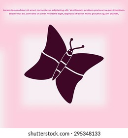 butterfly icons set