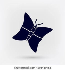 butterfly icons set