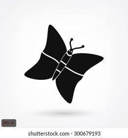 butterfly icons set