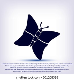 butterfly icons set