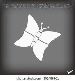 butterfly icons set