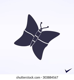 butterfly icons set