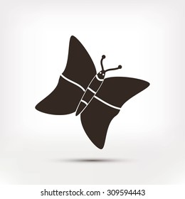 butterfly icons set