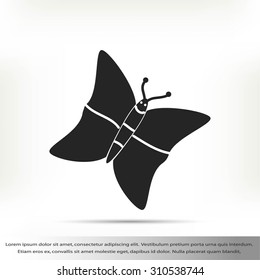 butterfly icons set