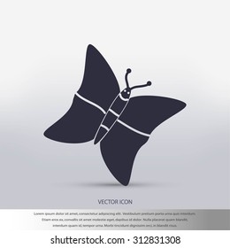butterfly icons set