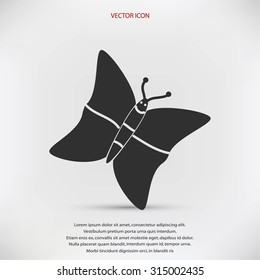 butterfly icons set