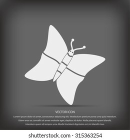 butterfly icons set