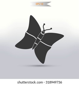butterfly icons set
