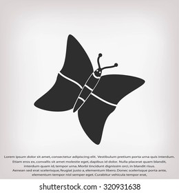 butterfly icons set