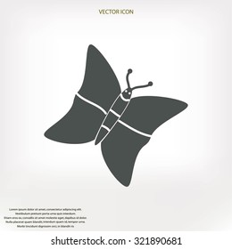 butterfly icons set