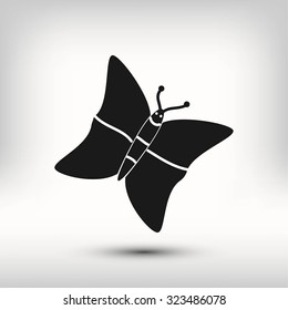 butterfly icons set