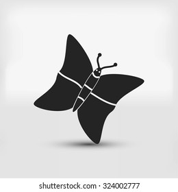 butterfly icons set