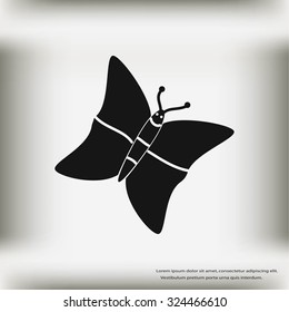 butterfly icons set