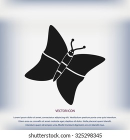 butterfly icons set