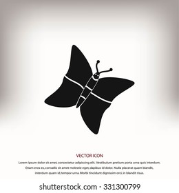 butterfly icons set