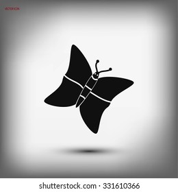 butterfly icons set