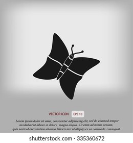 butterfly icons set
