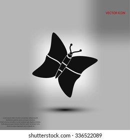 butterfly icons set