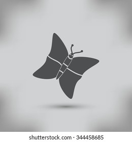 butterfly icons set
