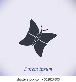 butterfly icons set