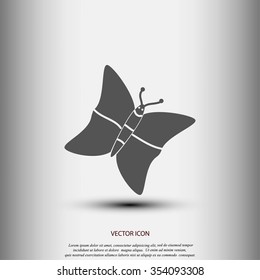 butterfly icons set