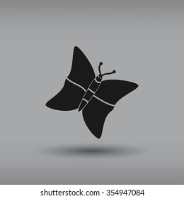 butterfly icons set