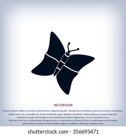butterfly icons set