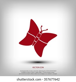 butterfly icons set