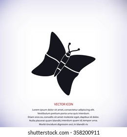 butterfly icons set