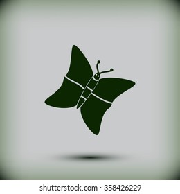 butterfly icons set
