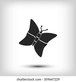butterfly icons set